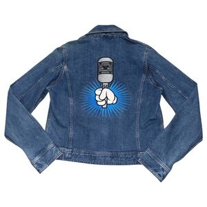 Disney Parks Hollywood Studios American Idol Denim Jean Jacket Microphone Size S